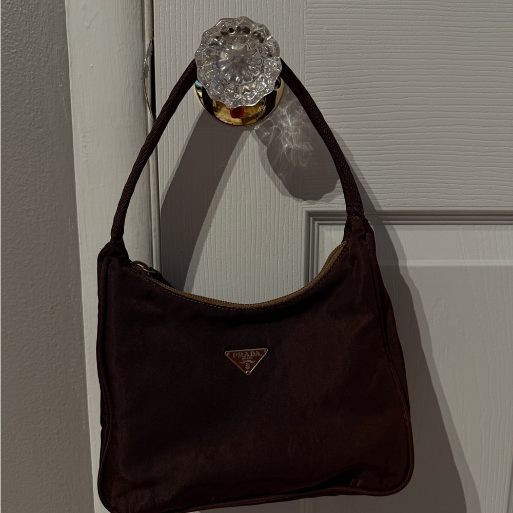 Prada Nylon Dark Brown  Bag